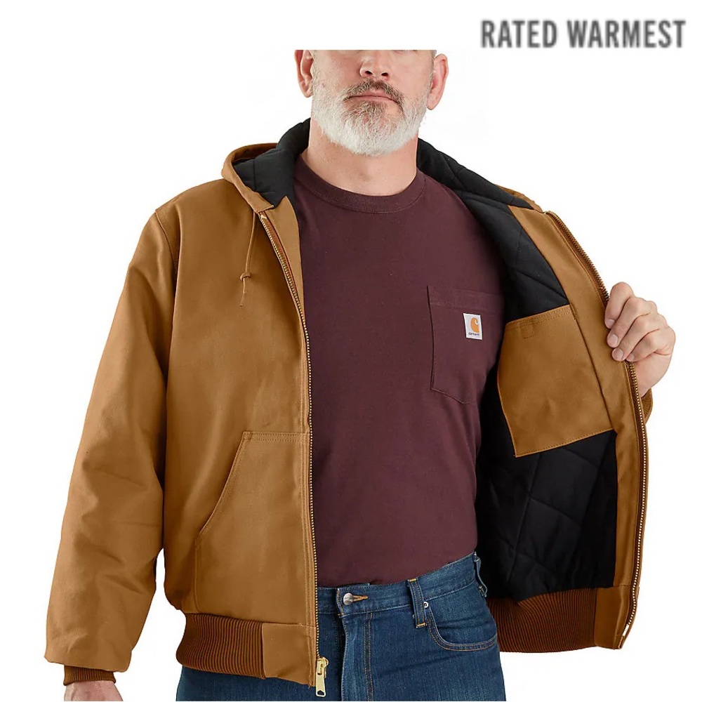 Carhartt Brown Performance Jacket with Thermal Hood - Picture 2 of 4